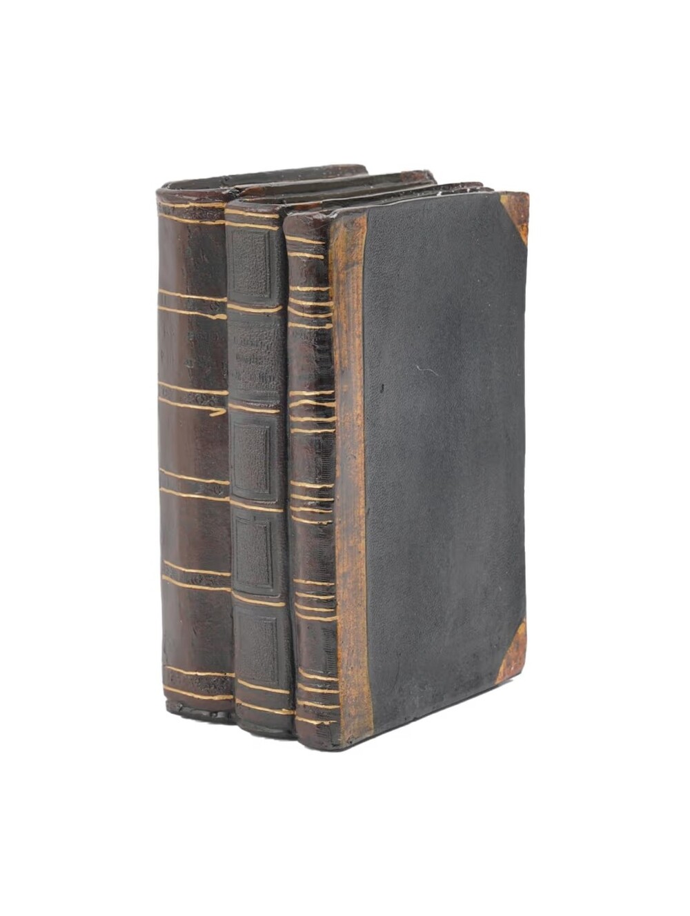 NWT Decorative Classic Look Resin Book Decoration Shelf Tabletop In Black/Brown